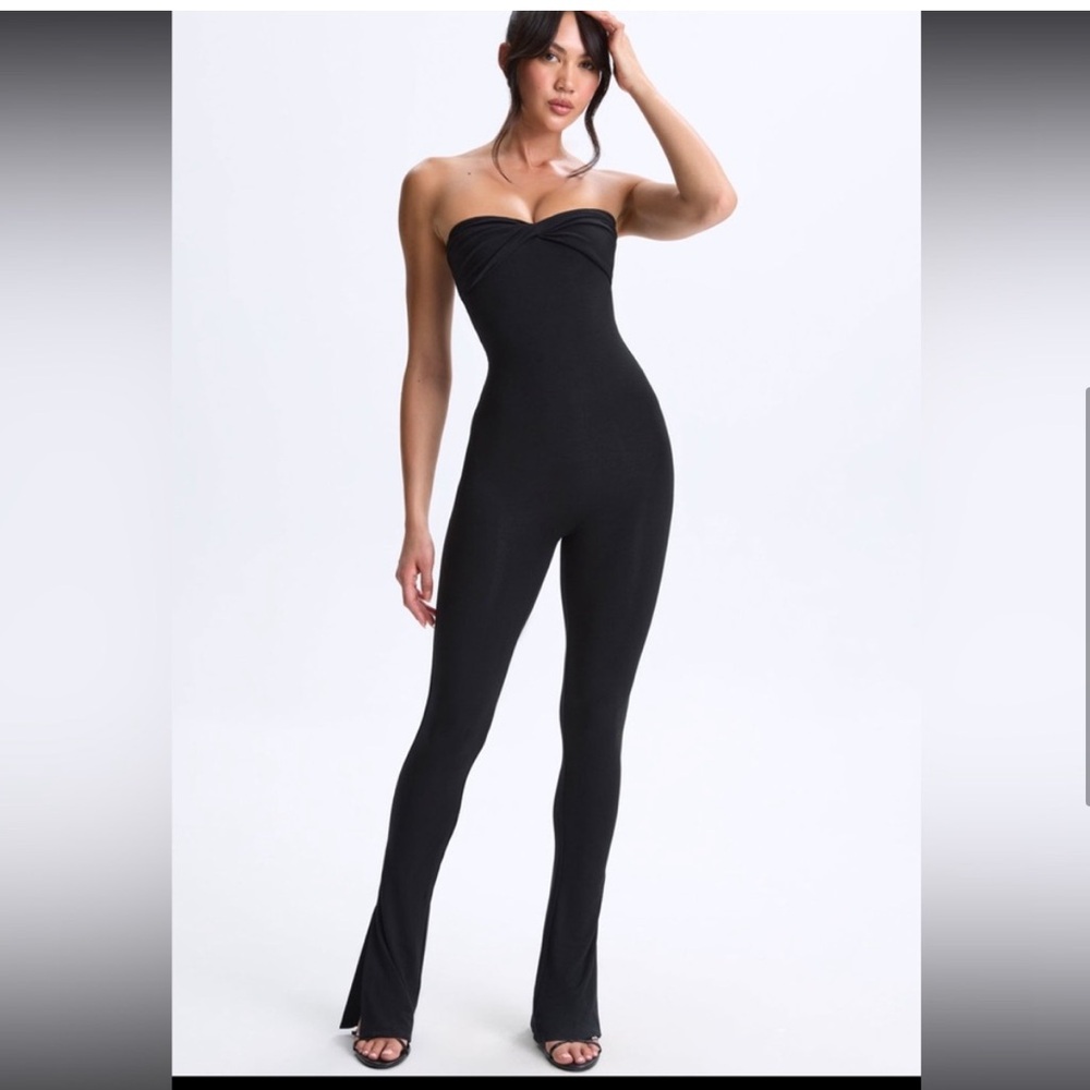 Oh Polly Black Strapless Jumpsuit